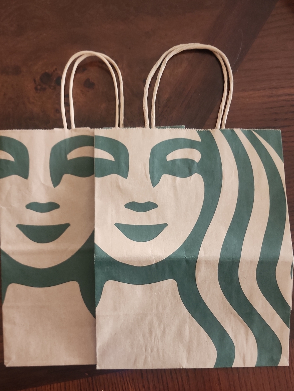 Paper Tote Bag with Green Graphic